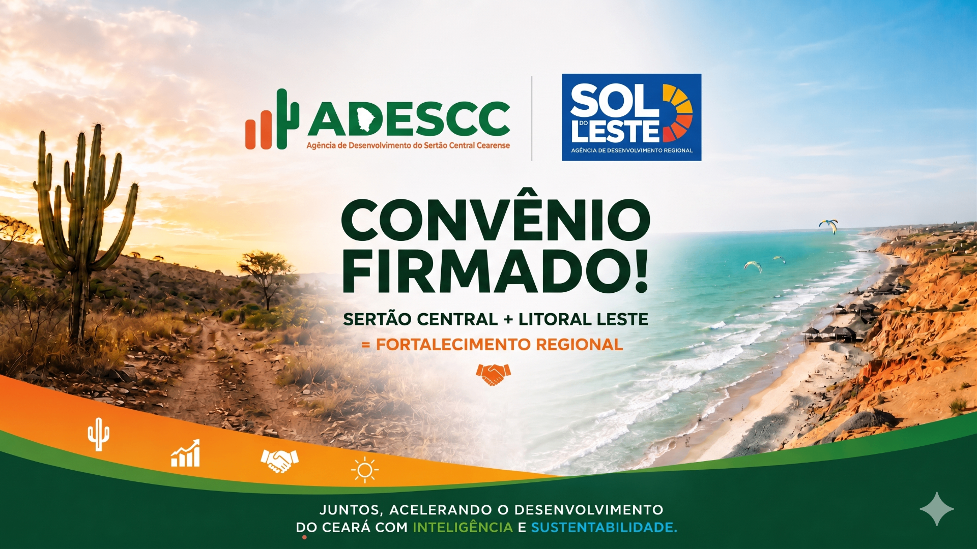 ADESCC e ADR Sol do Leste firmam convênio de cooperação técnica para fortalecer o desenvolvimento regional do Ceará