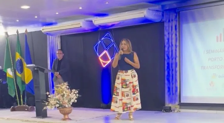 Discurso da Prefeita de Senador Pompeu, Márcia Zomin, durante o I Seminário Conectando o Sertão